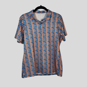 Women’s Golf Polo Dessert Dry Technology Blue Orange M